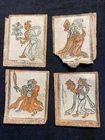 Antique Mongolian Tibetan Buddhist Tantric Woodenprint Amulet Mongolia #Y7-6x7