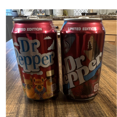 Dr Pepper Limited Edition Collectible Soda Cans #PickYourPepper 12oz Set of 2