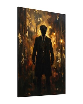 Peaky Blinders Leinwand Bild Tommy Shelby Mafia Wanddeko Film Wandbild Gold
