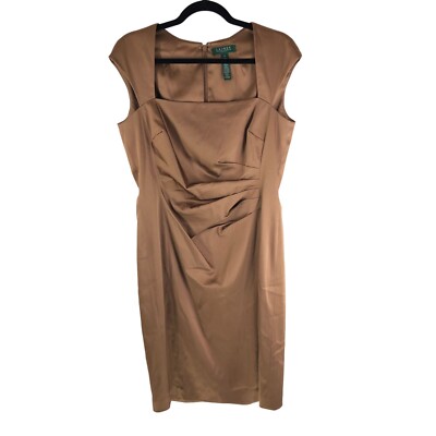 brown dress square neck Square Neck Midi Dress – Odd Muse main image 0
