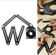 Adjustable 6-Fold Tool Ruler Drill Guide Open Ceramic Tile Hole Locator Sets New