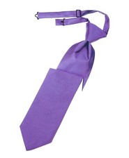Freesia Purple Wedding Prom Tuxedo Wisteria Pre Tied clip on Satin Tie