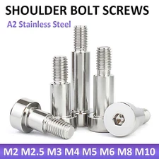 M2 M2.5 M3 M4 M5 M6 M8 Shoulder Bolt Screws A2 Stainless Steel Allen Socket Head
