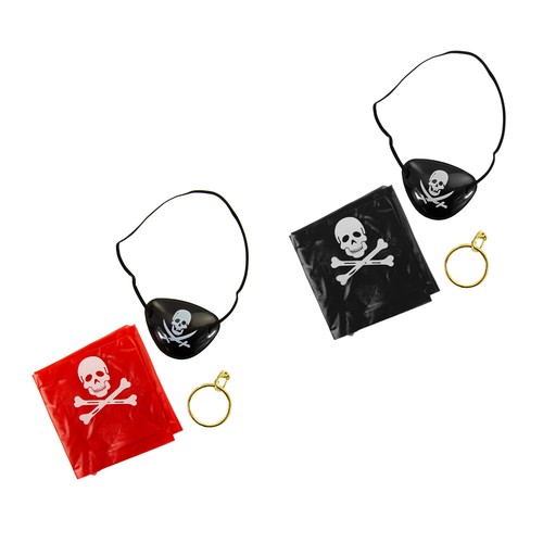Unique Party Piraten-Set – 2 X Augenklappe & Ohrring, Ideal Als Tütenfüller Oder Kostümzubehör Für Piratenpartys