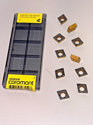 SANDVIK CCMT 3(2.5)2-PM CCMT09T308-PM GRADE 4415 CARBIDE INSERTS 10pcs # 7858989