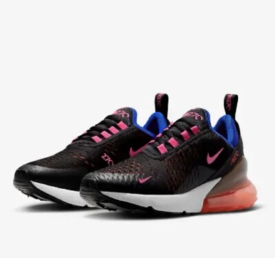 Nike Air Max 270 Womens Running Shoes Black Pink Racer Blue