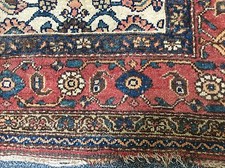 ANTIQUE KURDISH TRIBAL PERSIAN RUG WOOL /WOOL VEGETABLE DYE COLLECTOR'S PIECE NR
