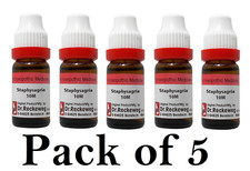 5X Dr Reckeweg Staphysagria 10M CH Dilution 11ml Each