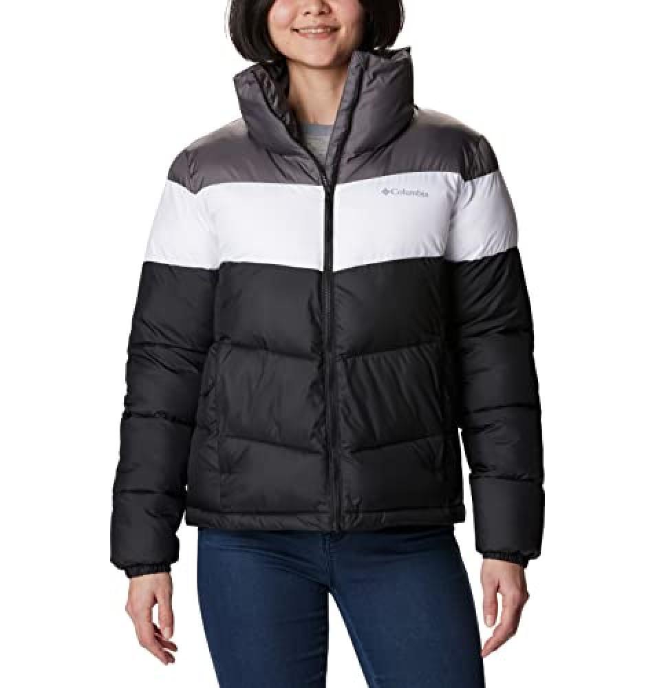 (TG. L) Columbia Puffect Color Blocked Jacket Piumino per Donna - NUOVO