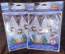 Toy Story 4 Birthday Party Decorating 7 PC Kit Flag Banner Swirls 