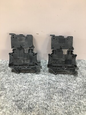  LOT OF 2 Phoenix Contact Terminal Block W/ Fuse Holder Cat: UT 6-HESI BLACK