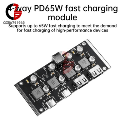 PD65W Snellaadmodule, 5V3A 9V3A 12V3A 20V3.25A Naar USB C PD3.1 QC3.0 Laadprintplaat voor Telefoon Snel Opladen PD65W Snellaadmodule, 5V3A 9V3A 12V3A 20V3.25A Naar USB C PD3.1 QC3.0 Laadprintplaat voor Telefoon Snel Opladen