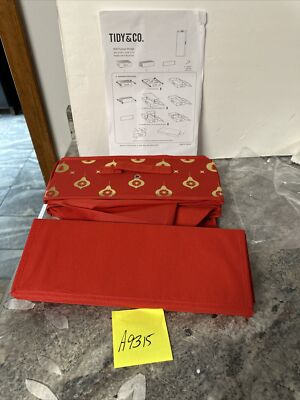 Tidy&Co Multi-Purpose Collapsible 41.25 X 14.25  X 5.5  Storage Box Holiday Red