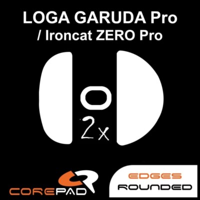 Corepad Skatez Loga Garuda Pro / Ironcat Zero Pro Mouse Feet PTFE Teflon