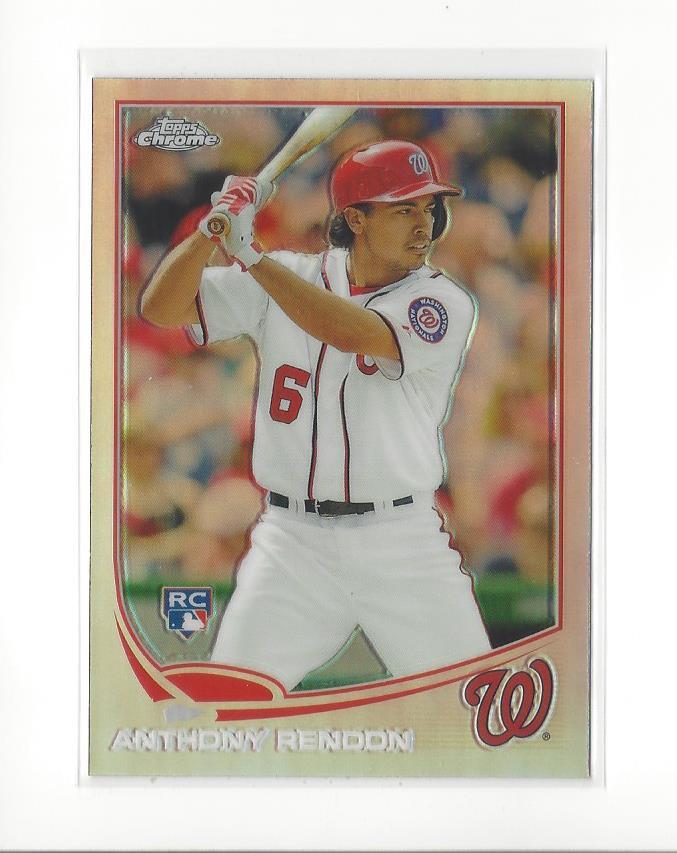 2013 Topps Chrome Refractor #128 Anthony Rendon RC Rookie Nationals Angels