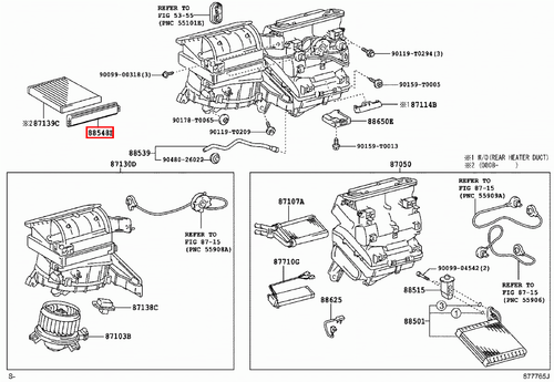Genuine Hilux TGN10 KUN36 KUN35 KUN26 KUN25 AC A/C Pollen Cabin Air Filter Door - Picture 3 of 20