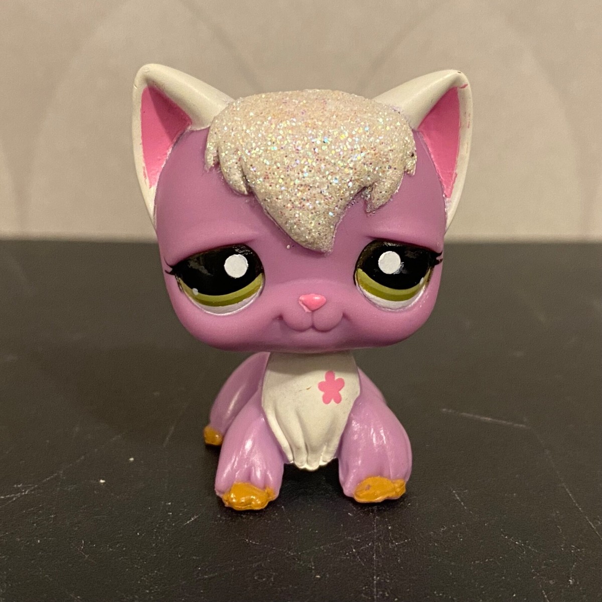 Figurine Littlest Pet Shop #1047 – Chat Angora Poils Longs, Authentique Hasbro, Collection LPS