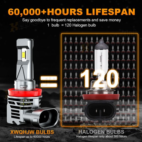 4PCS H11 + H9 For Nissan Altima 2007-2017 LED High Low Beam Headlight Bulbs Lamp - Picture 6 of 12