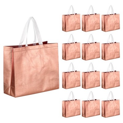 Geschenk Taschen Rose Gold Tasche Glänzend Einkaufen Tasche mit Griffe Pack 60