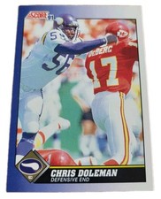 1991 Score #56 Chris Doleman Minnesota Vikings NFL Football Card (O3