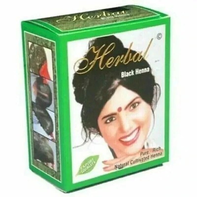 RKS Kräuter Henna Natürliches Haarpulver Schwarzes Henna 6 Pkt x 10 Gramm
