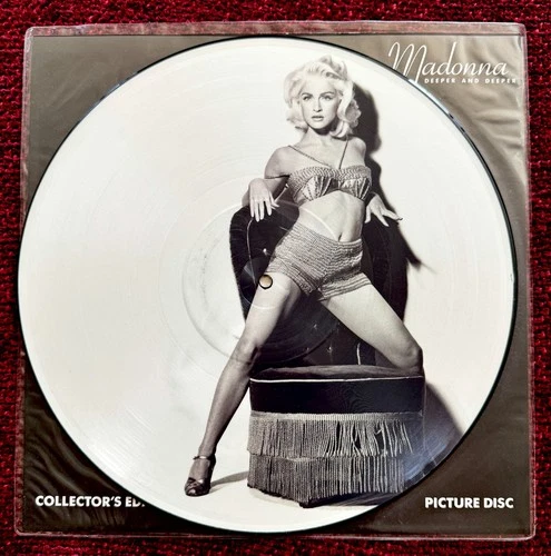 MADONNA DEEPER & DEEPER EROTICA PICTURE DISC RECORD PROMO BACKING CARD VINYL SEX