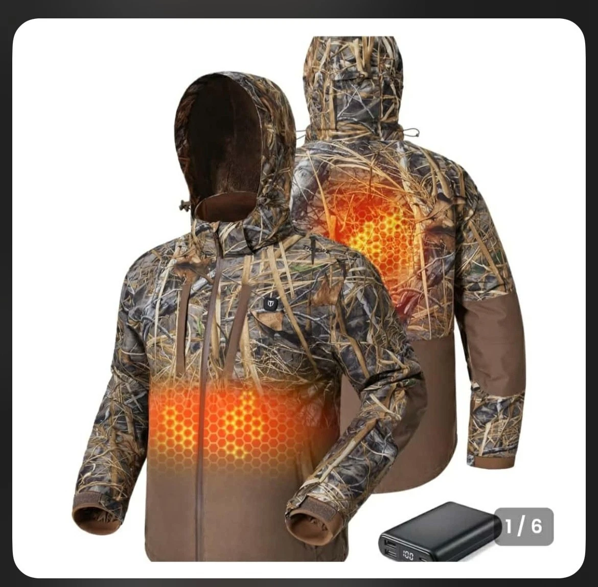 Tidewe Heated jacket for Men with Battery pack.SIZE (2XL)