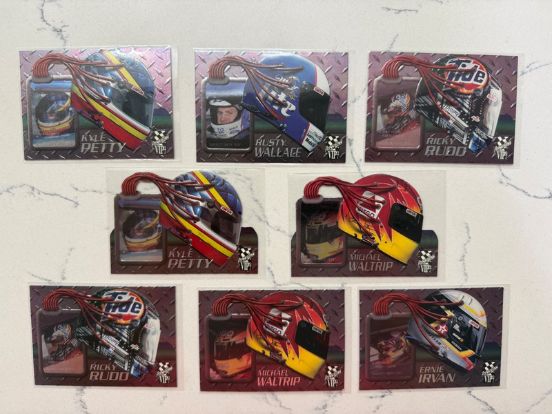 1996 Press Pass VIP Nascar HeadGear 8 Card Lot