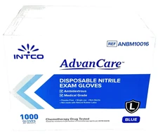 AdvanCare Nitrile Exam Gloves, Powder-Free, Medical Grade, Size Large, 1000 PCS