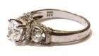 925 Sterling Silver Round CZ Cubic Zirconia fashion ring 4.2g  estate vintage — photo 3