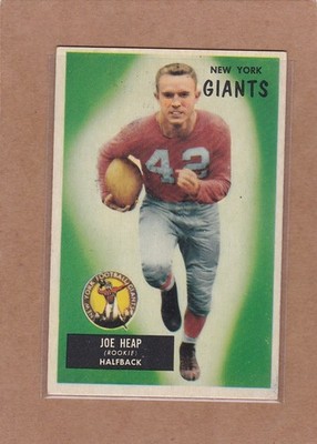 1955 BOWMAN FOOTBALL JOE HEAP #55 GIANTS EX/EX+ *A48540