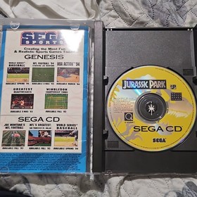 SEGA Jurassic Park Sega CD Action Adventure QSound Manual Included 1993 NTSC-U/C