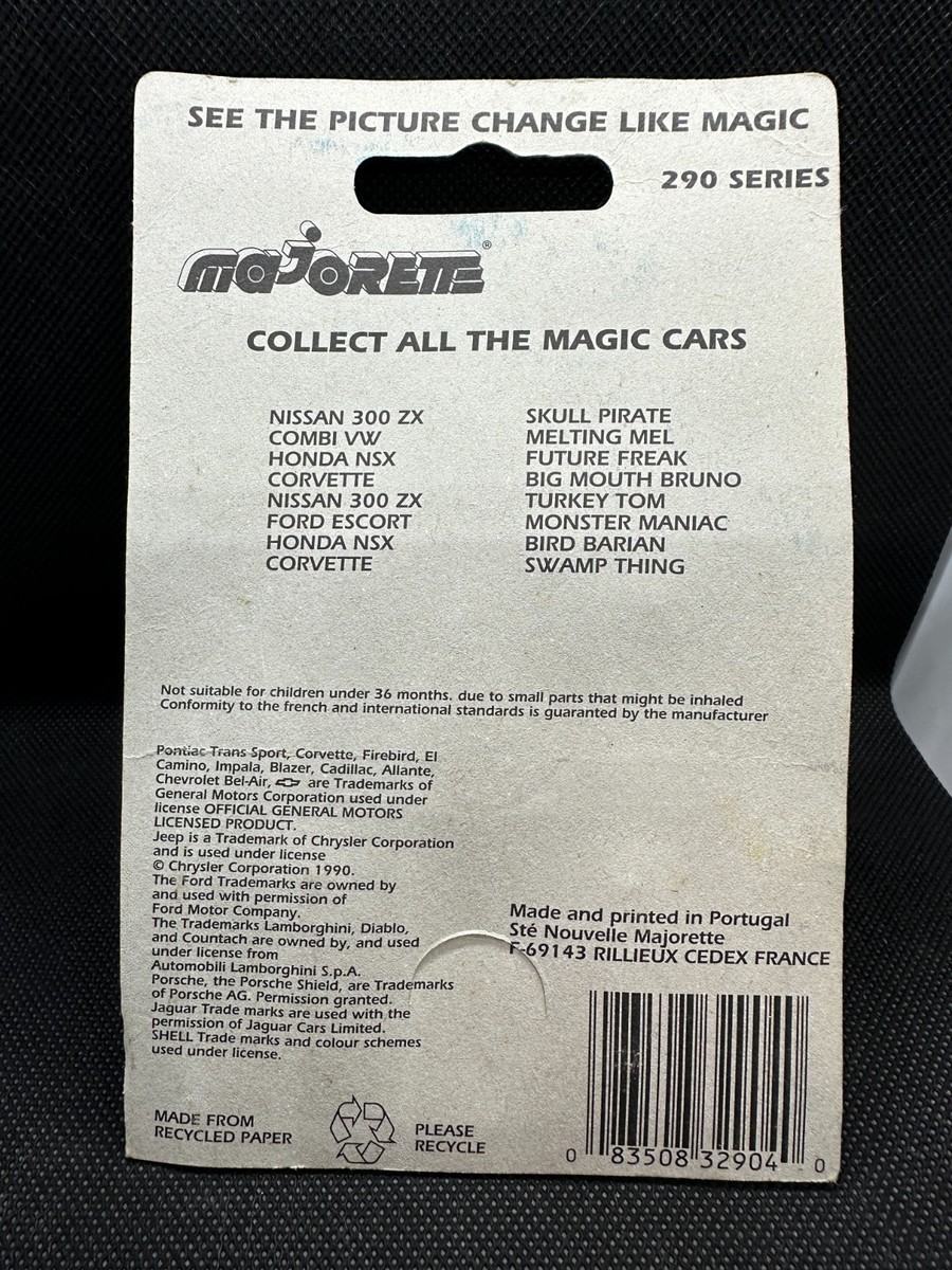 メルの HTF Vtg MOC 1990 Majorette Magic Cars Special FX Skull Pirate