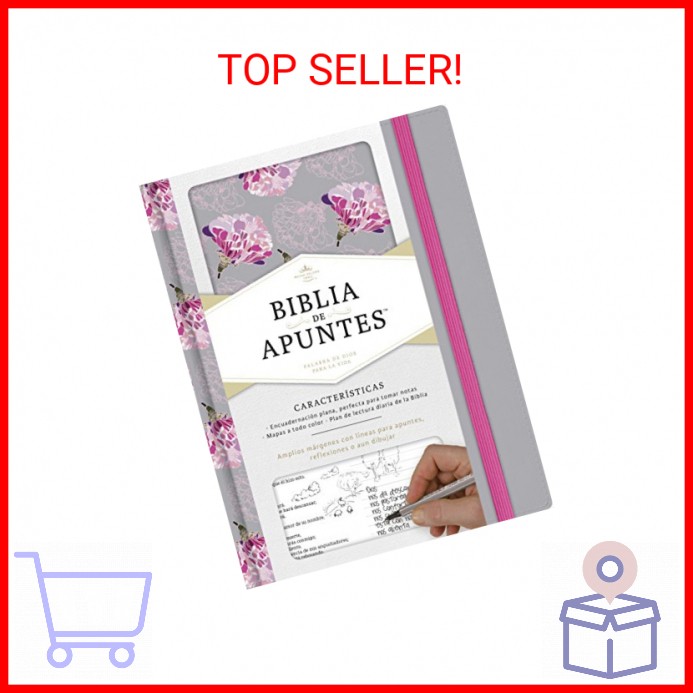 Biblia Reina Valera 1960 de apuntes gris y floreado , tela impresa | RVR 1960 No