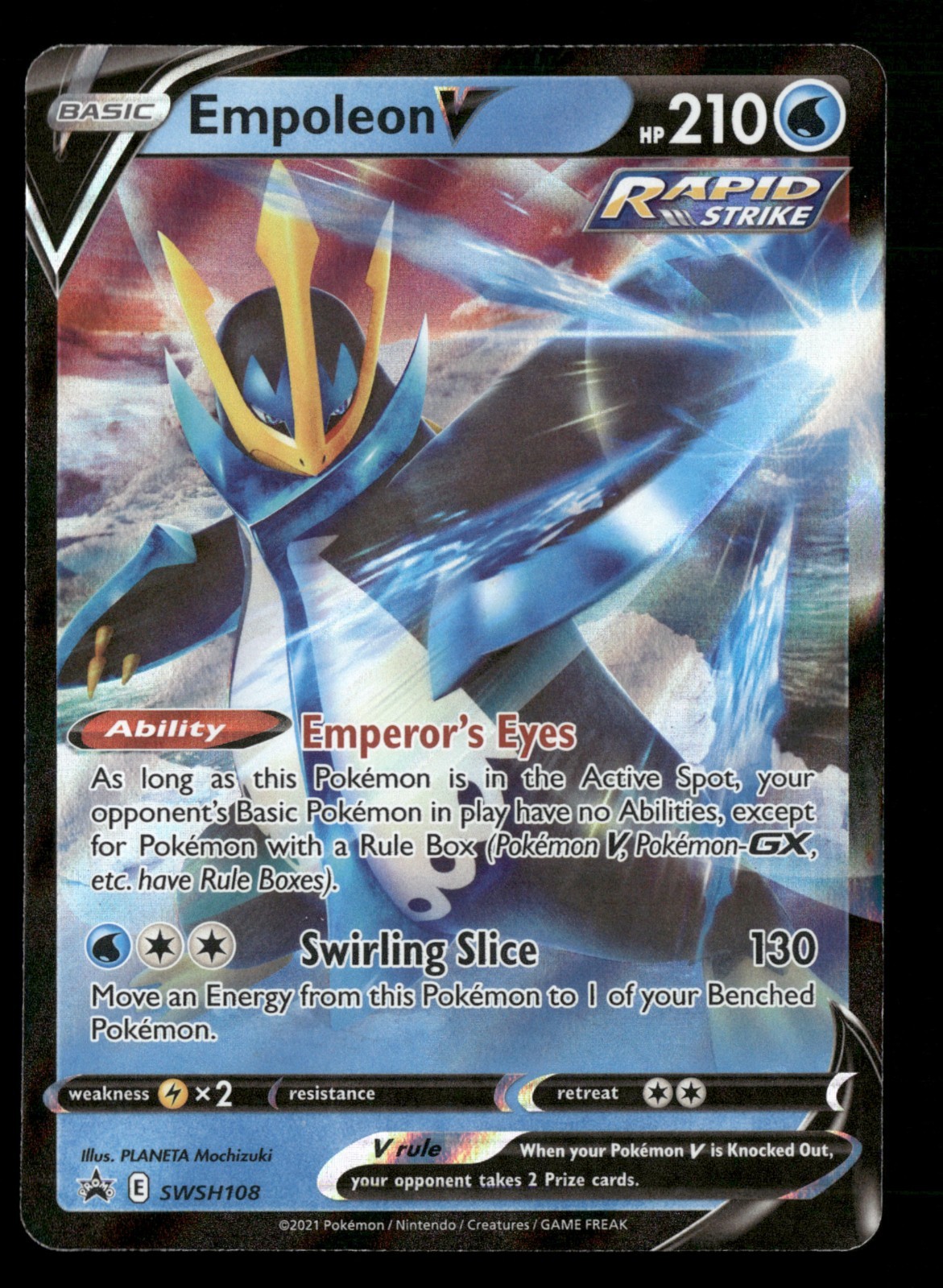 Empoleon V - SWSH108 - Black Star Promo - Pokemon Card - NM/M