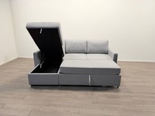 Reagan Left-Hand Corner Chaise Sofa Bed – Grey