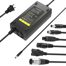 54.6V 2A Power AC Adapter for 48V Li-ion Lithium Battery Charger 6 Connectors