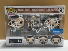 SIGNED Funko Pop! THE OFFICE - Michael, Dwight, & Jim #3PK COA AUTHENTICATED