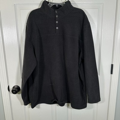 NWT Red Head Quarter Button Pullover Men s XXL Dark Gray Fleece