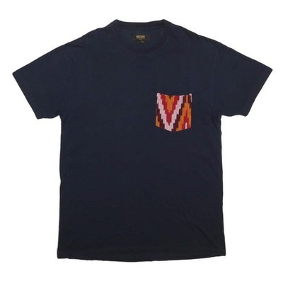 10 DEEP Herren Navy & Rot Grafik T-Shirt 2XL Kurzarm Rundhals Baumwollmix