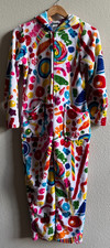 NWT Dylans Candy Bar One Piece Pajamas Kids Medium Fuzzy Fleece Hoodie Lollipop