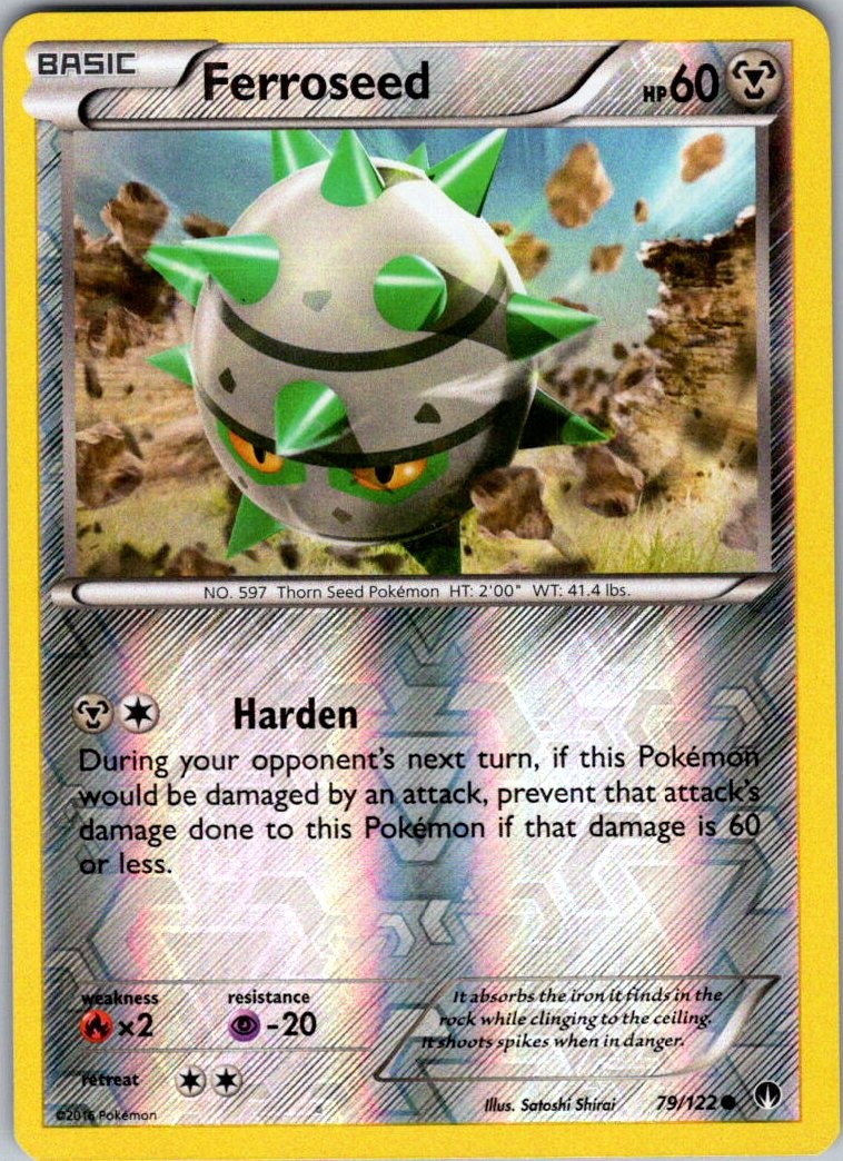 Ferroseed Pokemon BREAKpoint 79/122 Reverse Holo LP