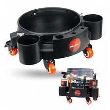 Rolling  Heavy-Duty Polypropylene with 4 Swivel Wheels, Bucket Dolly Black 