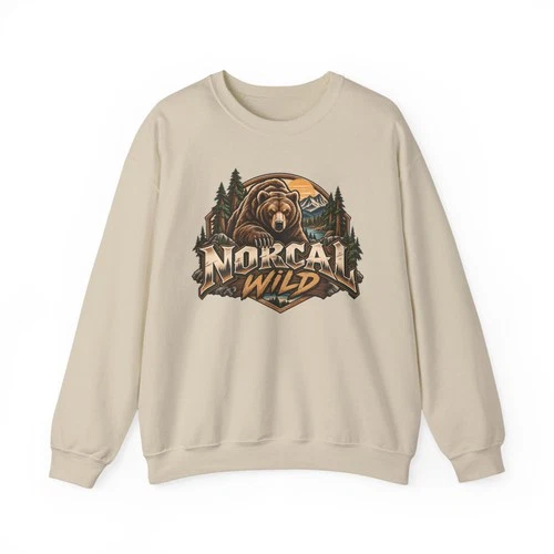 NorCal Wild Bear Sweatshirt Northern California Redwood Forest Vintage Crewneck video thumbnail