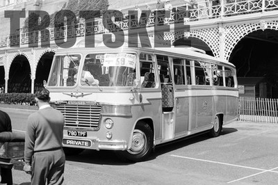 35 mm Negativ Stanley Hersham Bedford SB8 Burlingham 780TPF Brighton um 1960