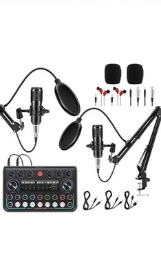 Znclces 2025 Upgraded Podcast Equipment Bundle for 2, Recording NEW DAMAGED BOX