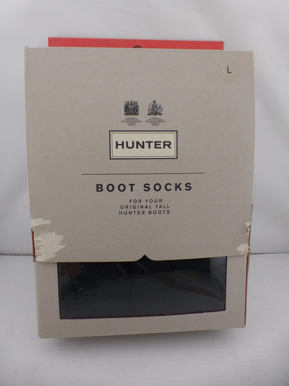 Hunter Original Dual Cable Knit Boot Socks - Black Size L US Women's 8-10 P5