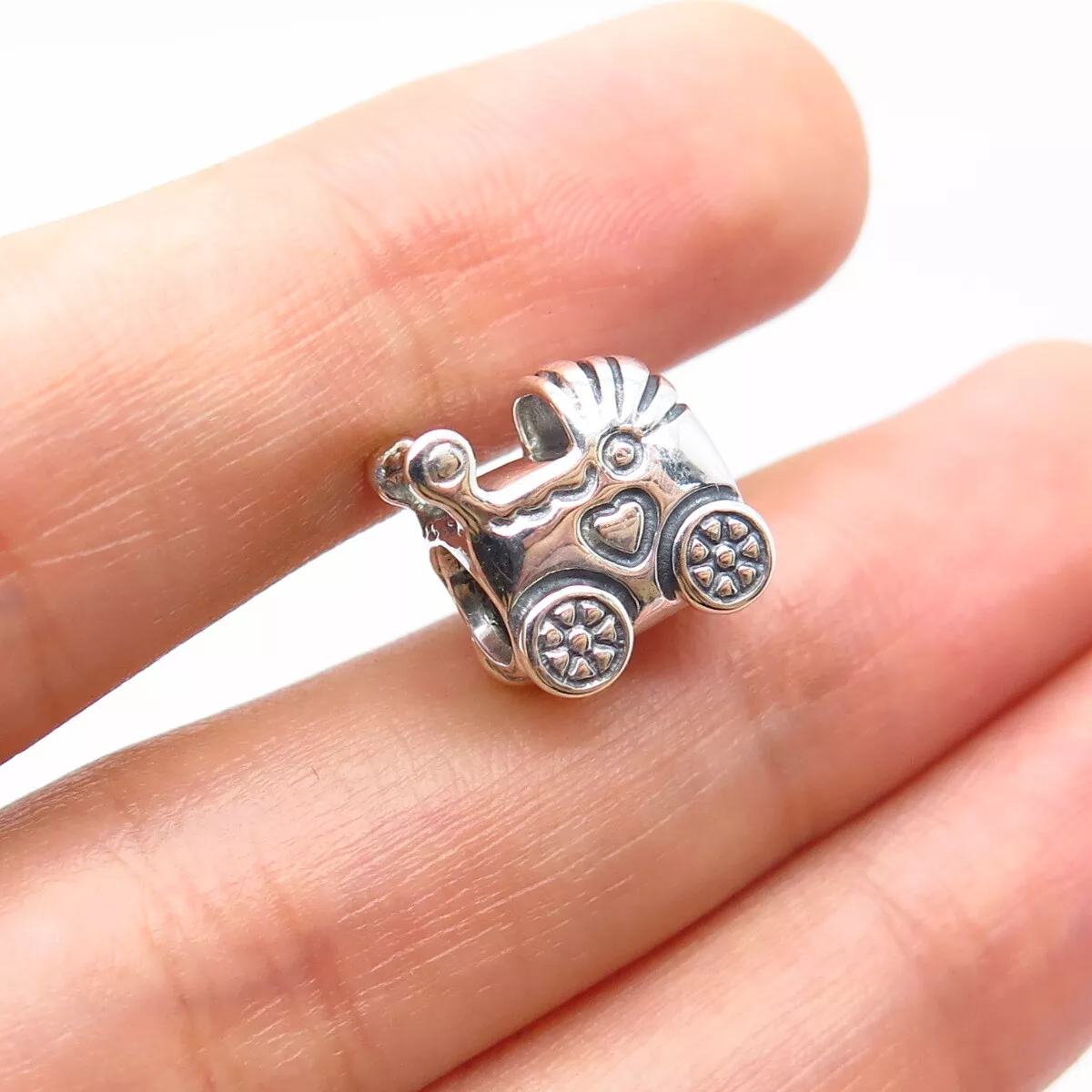 925 Sterling Silver Pandora Baby Carriage Stroller Bead Charm