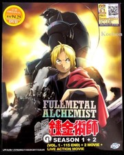 DVD Anime Fullmetal Alchemist Season 1 2 Brotherhood 1-115 2 Movie Live Mov