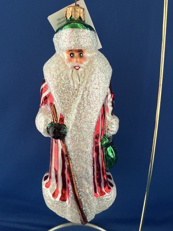 Christopher Radko Vintage 1991 Candy Stripe Russian Santa